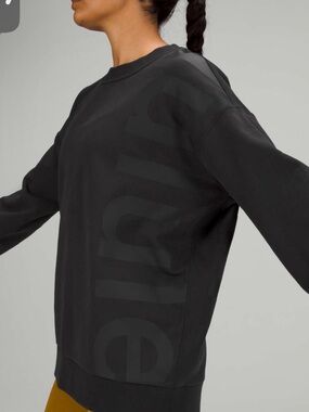 Lululemon Black Perfectly Oversized Crew Sweater